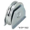 Rueda con base tipo ceja para 300kg  "U"  120mm Europea