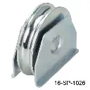 Rueda con base tipo ceja para 400kg  "U"  140mm Europea