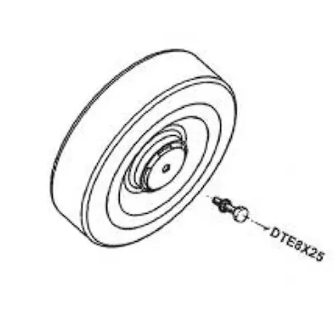 [R03-R50-01] Rueda para Op. R-50, 220V 2F, con Tornillo galvanizado DTE8x25