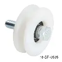 Rueda sin base para 100kg "U" 100mm Europea. (Balero cubierto de Nylamid para reducir ruido)