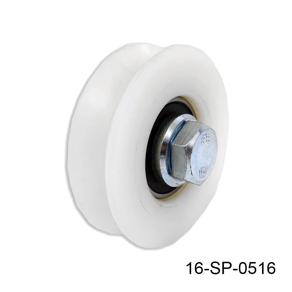 [16-SP-0516] Rueda sin base para 60kg "V" 50mm Europea. (Balero cubierto de Nylamid para reducir ruido)