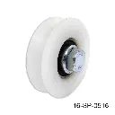 Rueda sin base para 60kg "V" 50mm Europea. (Balero cubierto de Nylamid para reducir ruido)