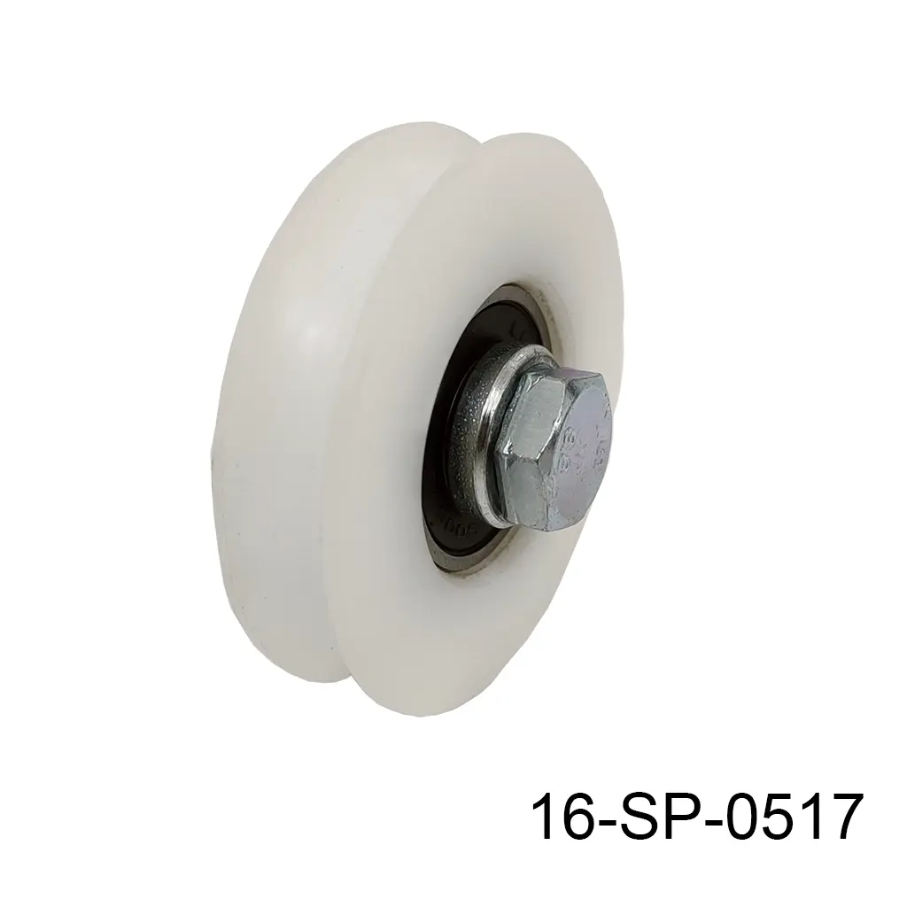 [16-SP-0517] Rueda sin base para 70kg "V" 60mm Europea. (Balero cubierto de Nylamid para reducir ruido)