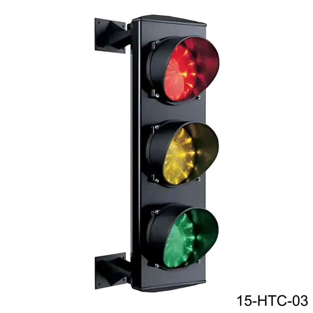 [15-HTC-03] Semaforo 3 Luces Rojo-Ambar-Verde LED 24VDC