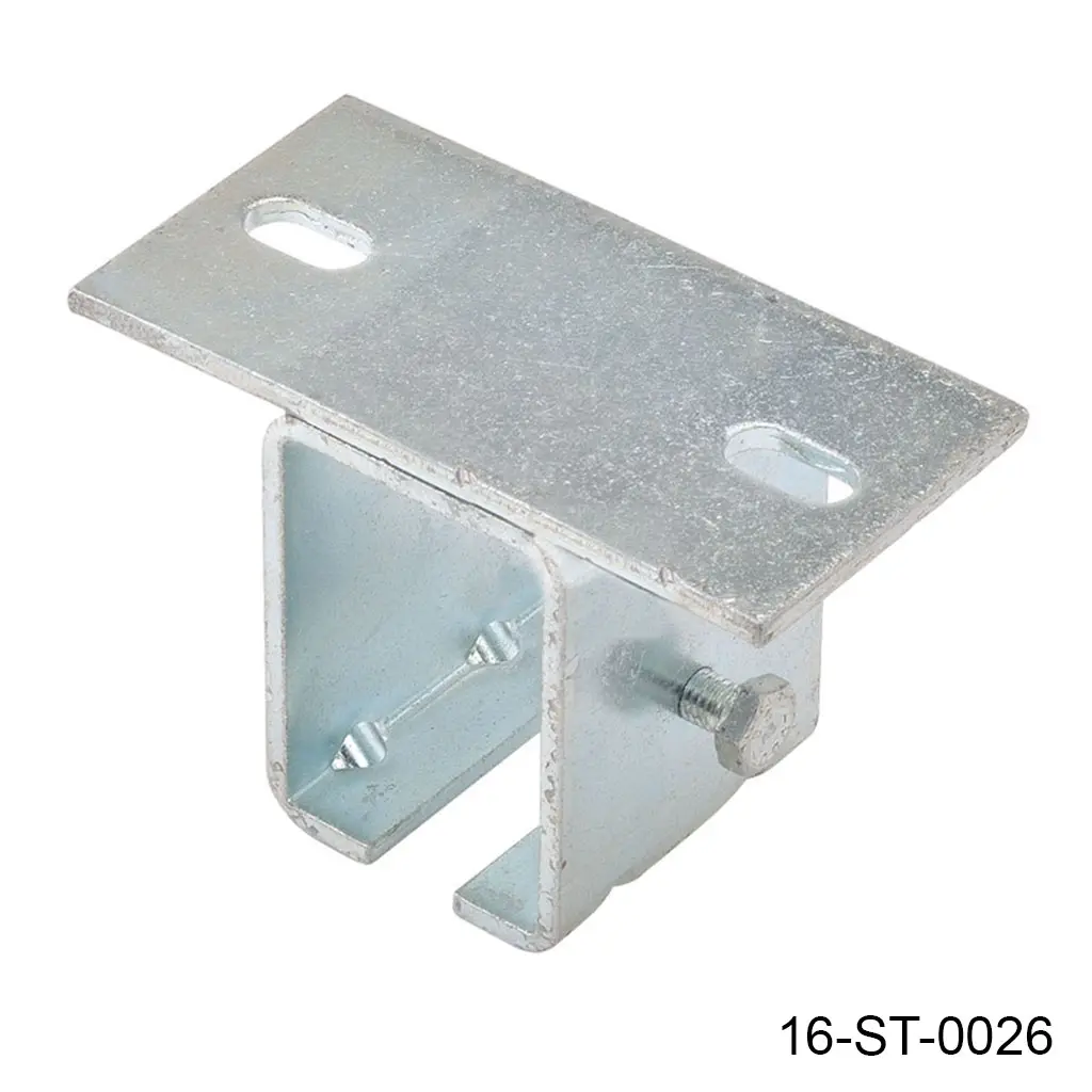 [16-ST-0026] Soporte "T" para sujetar Riel Superior Mediano, se sujeta hacia al Techo / Cielo.