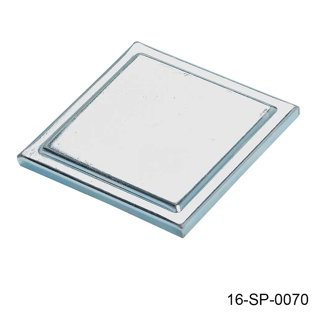 [16-AB-0070] Tapa Cuadrada Plana de 80mm, con pestaña, para perfil cuadrado de 3"