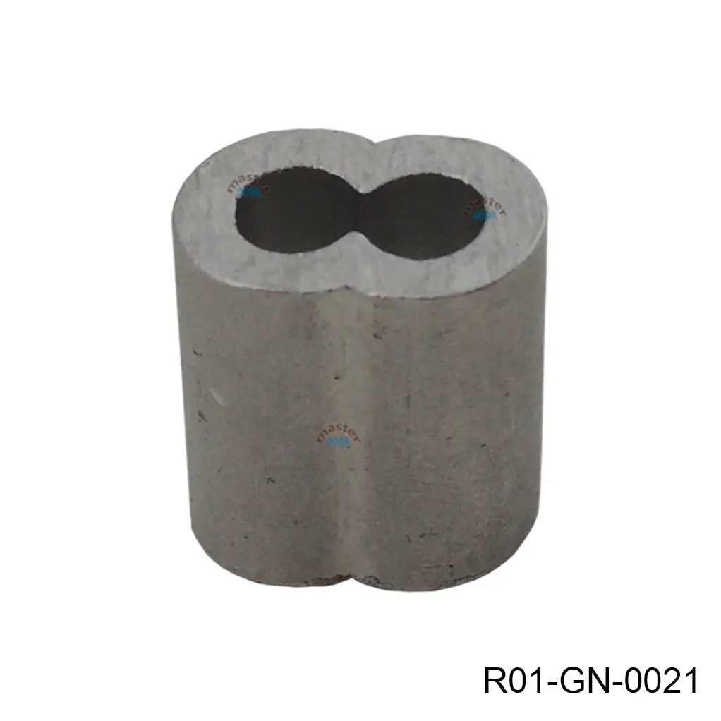 Terminal de aluminio doble para cable 3/32