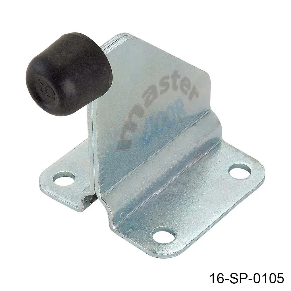 [16-SP-0105] Tope de piso con Base, 100x132mm, Ø35mm, 8mm exp. M-383. Tiene una media luna en la parte inferior.