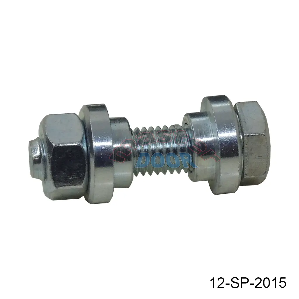 Tornillo con sus bujes y tuerca para Rueda sin base de 100mm