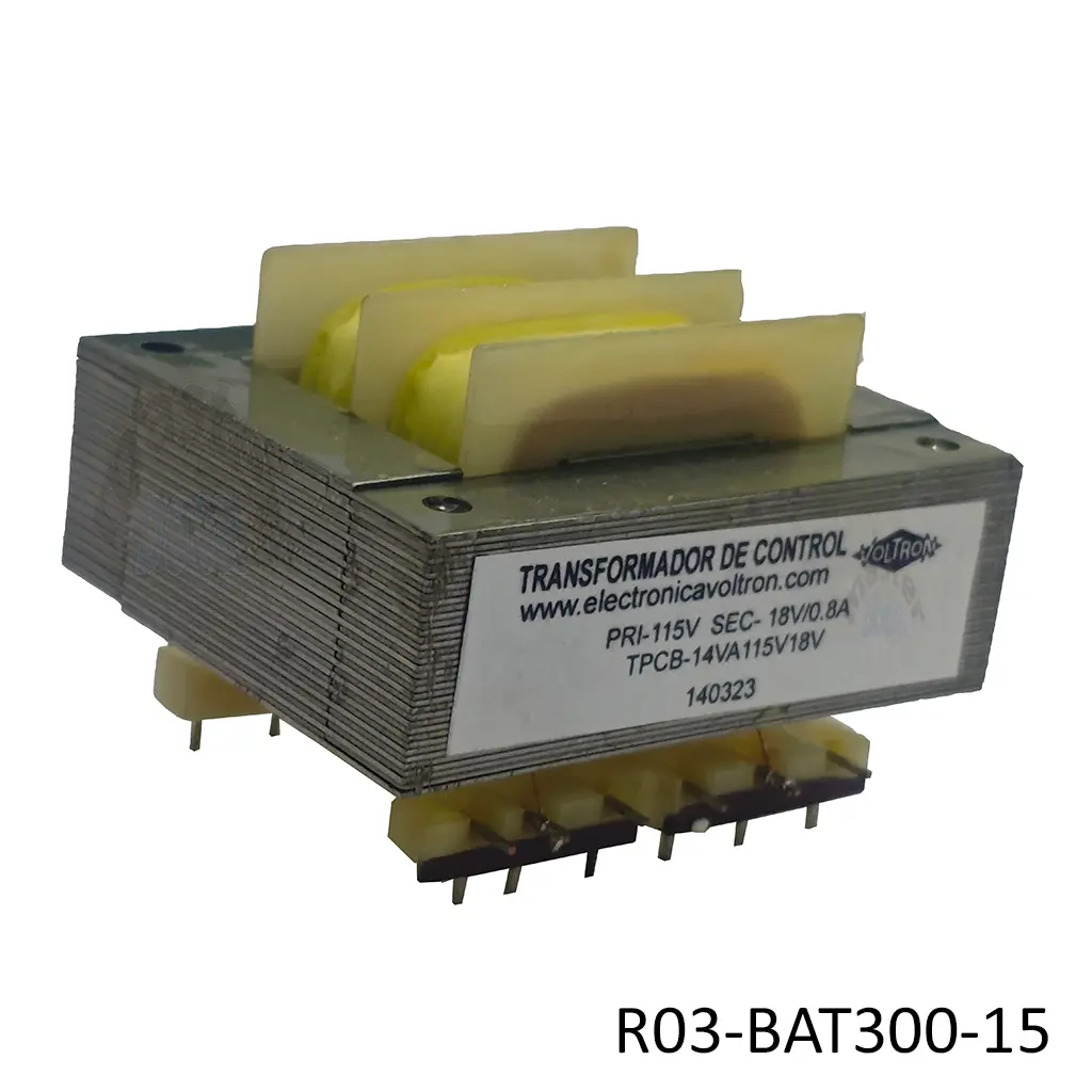 [R03-BAT300-15] Transformador 120/18 volts para tarjeta JA-388 / JA-383 y otros. Vo