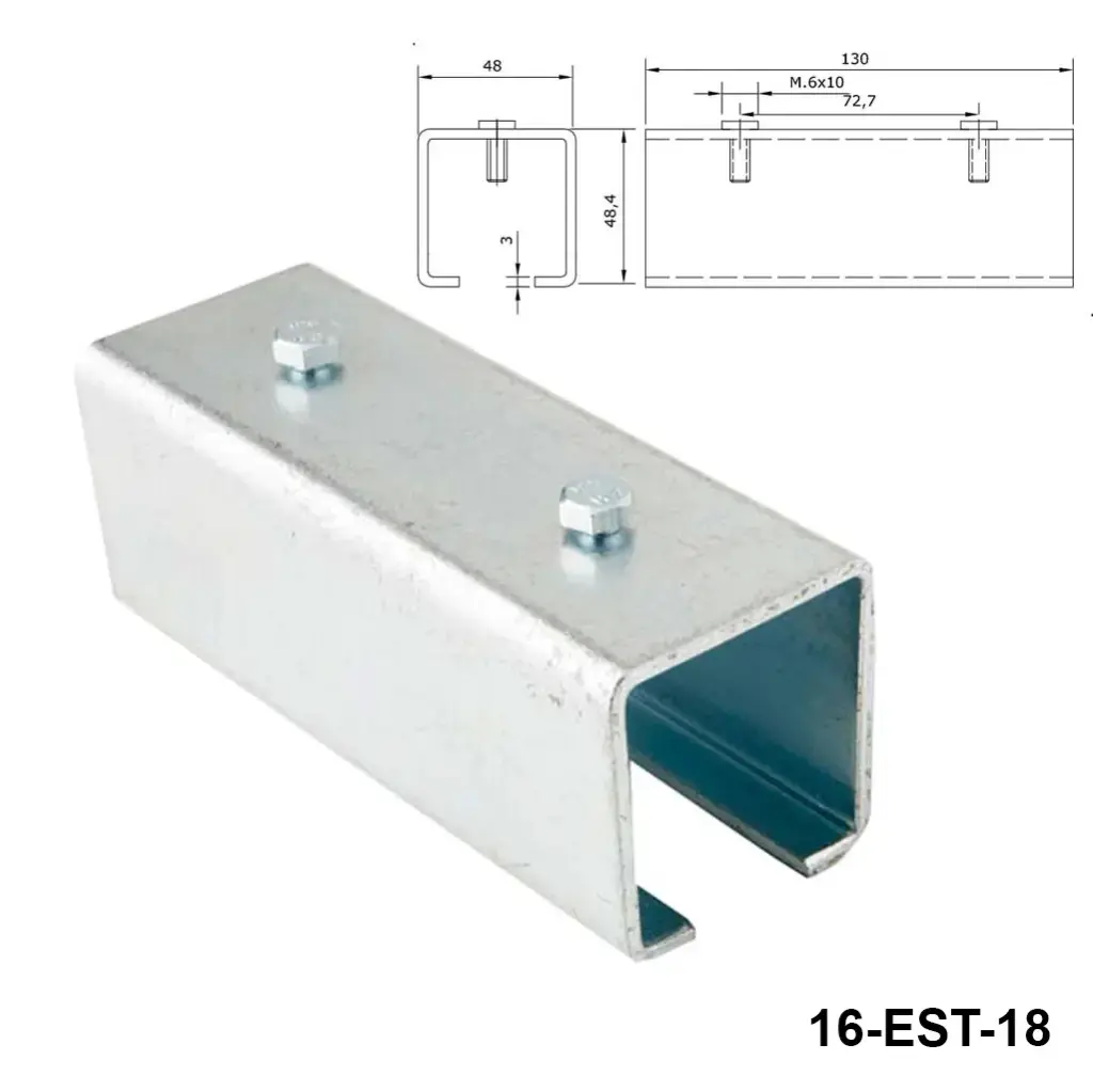 [16-EST-18] Union Abrazadera para Riel superior U-40