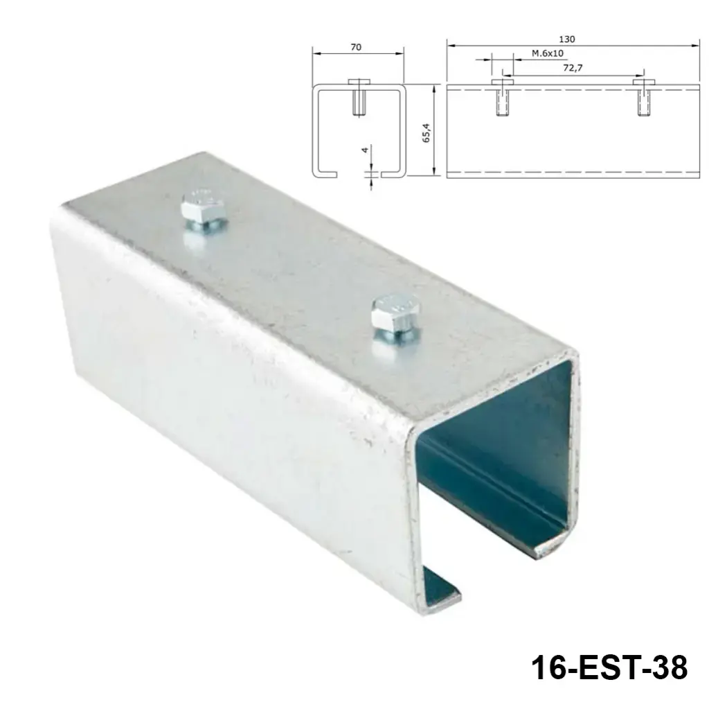 [16-EST-38] Union Abrazadera para Riel superior U-60