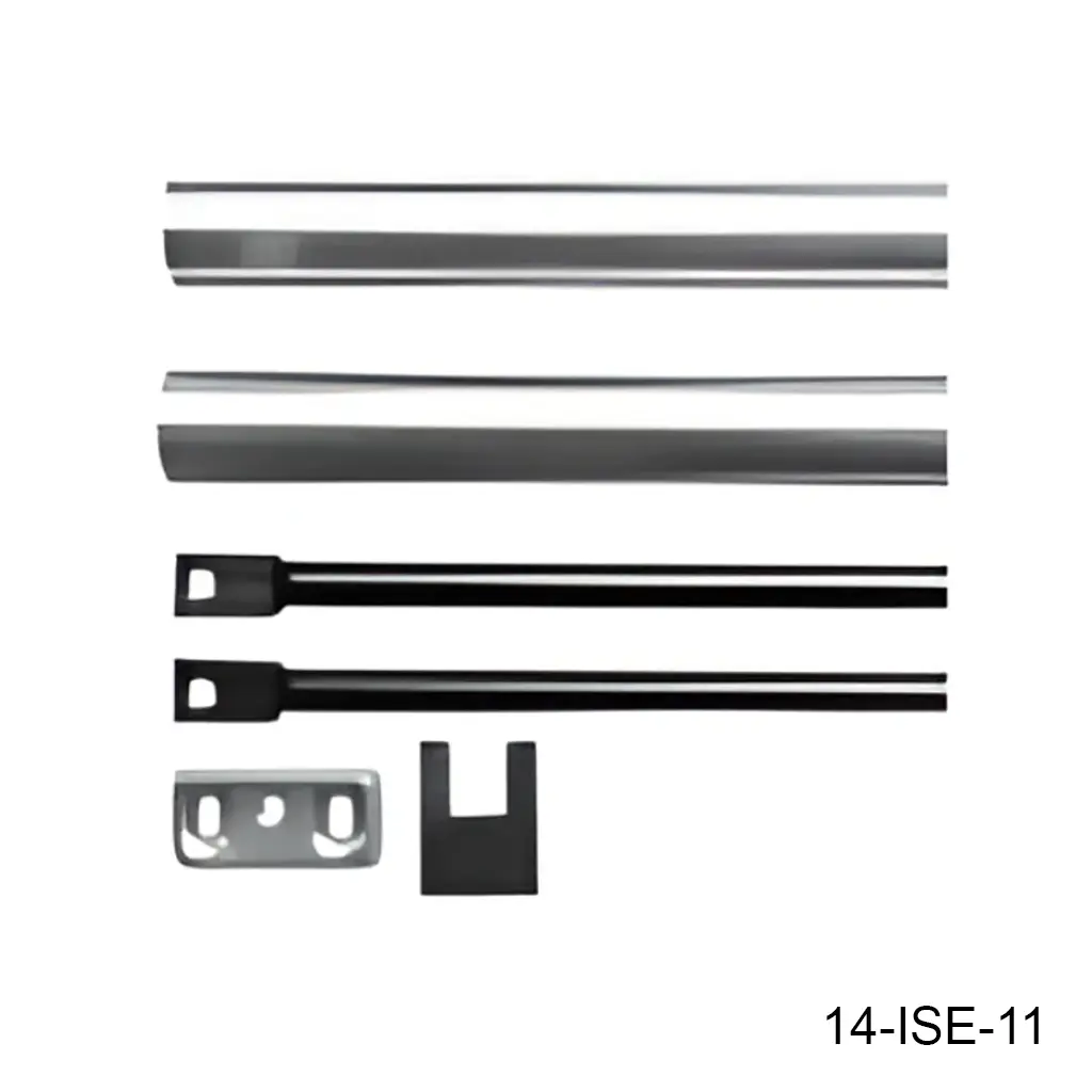 Varillas para Barra Antipanico Vertical ISEO, 2400mm, negras, incluye: 2 Varillas, 2 cubiertas, bolsa con pijas y una base metálica pequeña