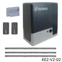 Kit Cremallera FORTECO 2,500 kg, 220volt, 2F entrada y 3F de salida, Trifasico con Tecnologia Inverter, Incluye 6m de cremallera y Receptor con 2 controles.