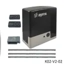 Kit Cremallera AYROS-600, 120volt-24VCD, capacidad de arrastre 600Kg. Incluye: 6m de cremallera, Receptor y 2-Controles.
