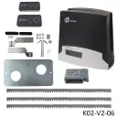 Kit Cremallera TORQ 500, 120volt-24VCD, capacidad arrastre 500kg, Incluye: 6m de cremallera, Receptor y 2 control.