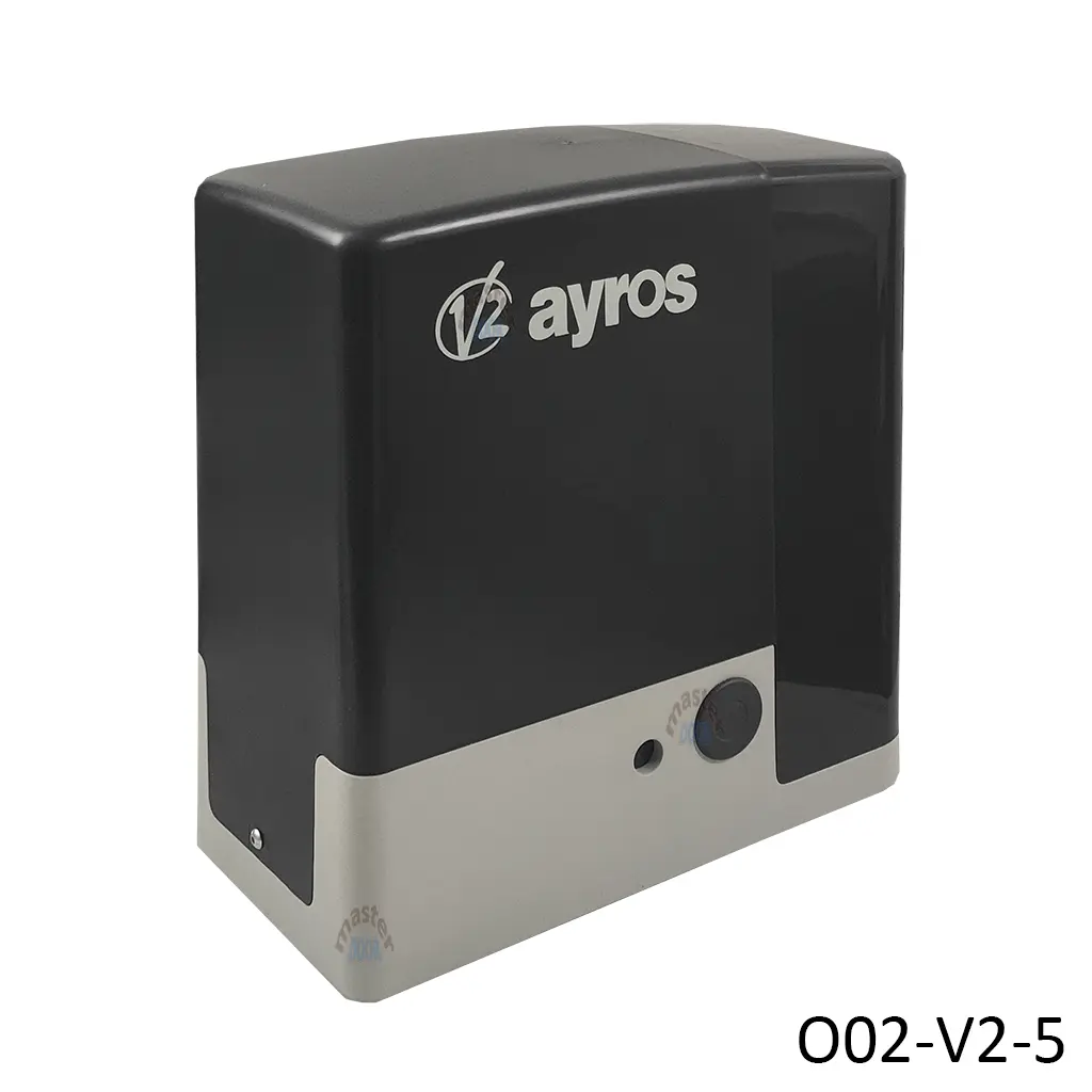 [O02-V2-5] Operador AYROS-1000, 120V/24VCD, capacidad de arrastre 1000kg. Incluye: Tarjeta, Receptor MR2 y 2 controles F-433.
