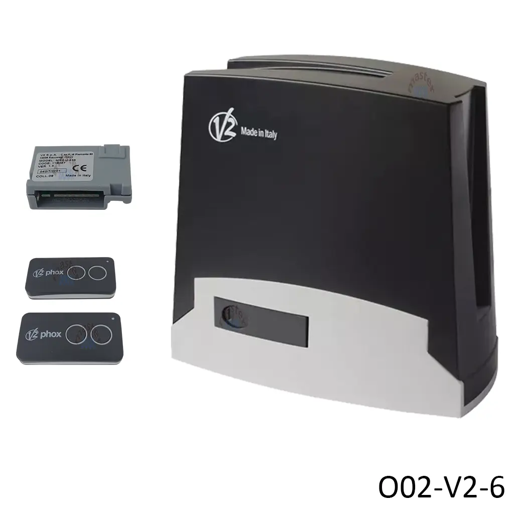 [O02-V2-6] Operador TORQ-500, 120V/24VCD, capacidad de arrastre 500KG, (Incluye: Tarjeta, 1-Receptor MR2, 2-Controles F-433)