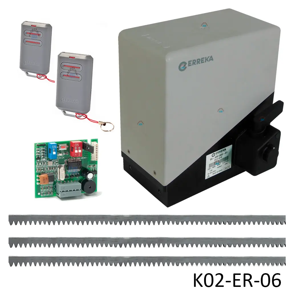 [K02-ER-06] Kit Cremallera Toro-1800, 220 Volt. Monofasico. Incluye 6m de cremallera