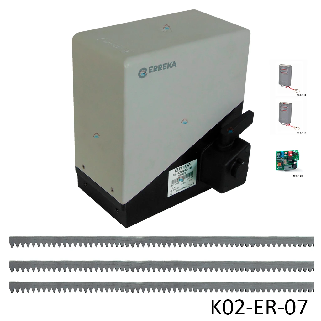 [K02-ER-07] Kit Cremallera Toro-1800 INVERTER, 120 Volt. Incluye 6m de cremallera