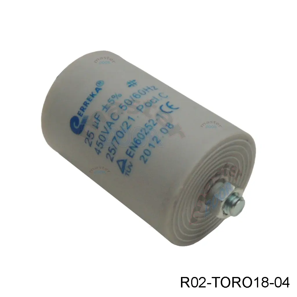 Capacitor 25mf para operador TORO 1800 (arrastre1800kg)