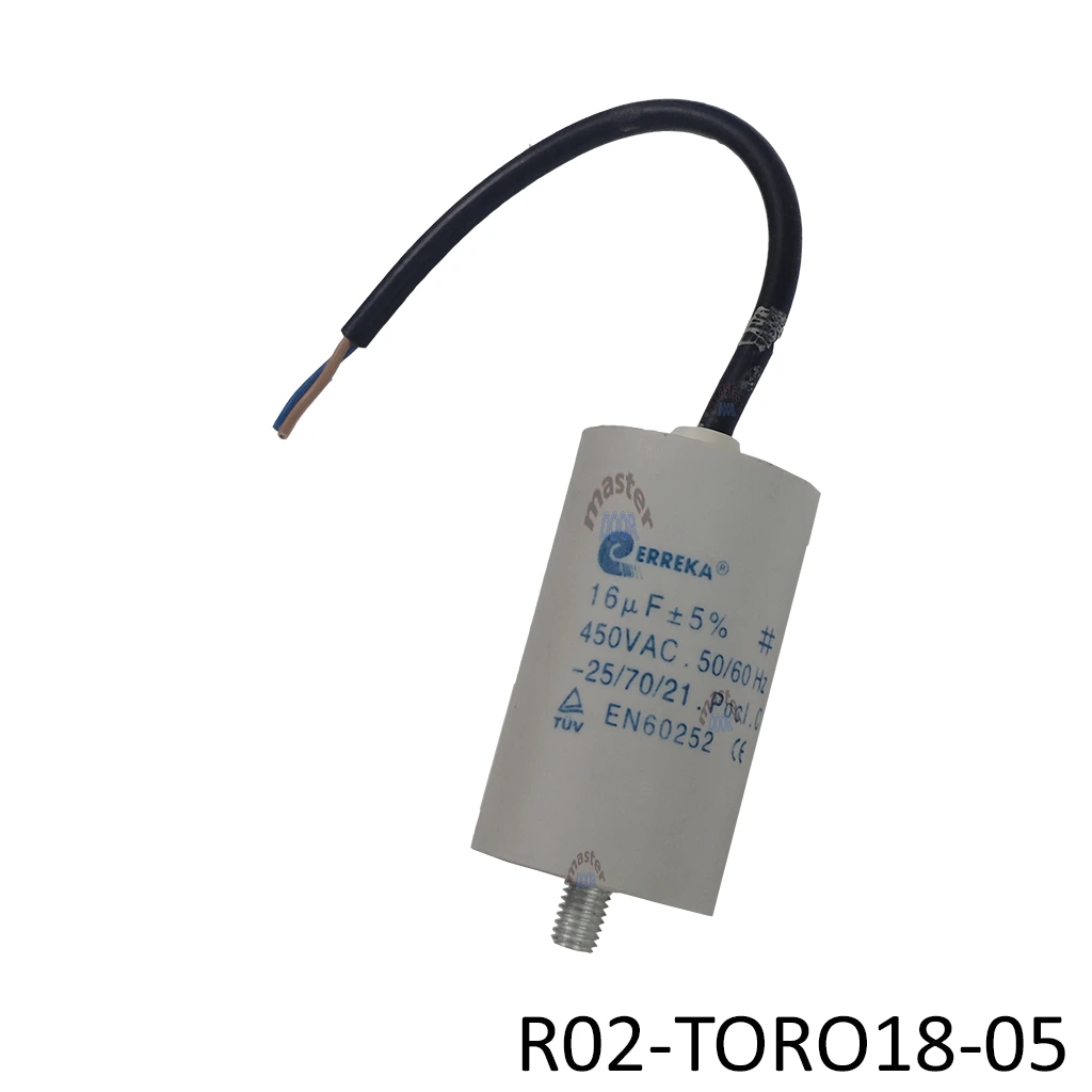 [R02-TORO18-05] Capacitor 16mf para operador TORO 1800 (arrastre1200kg)