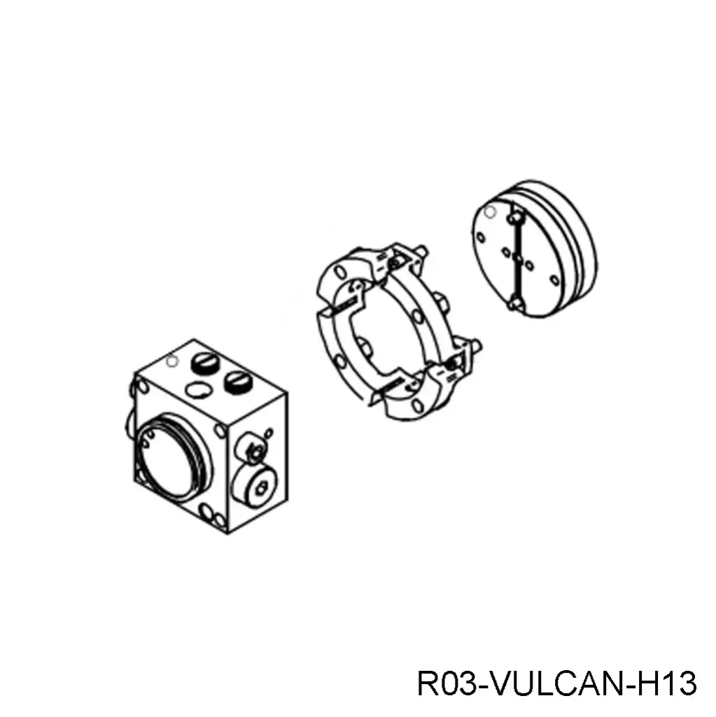 [R03-VULCAN-H13] Caja de Válvula completa, (conjunto de válvula + bomba) para pistón Vulcan BC / BL