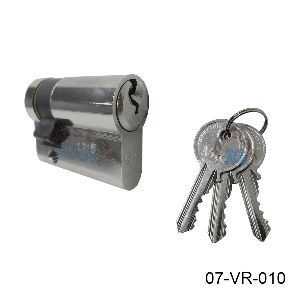[07-VR-010] Cilindro Medio, S-900 P5 (30+10mm), Niquelado. Incluye 3 llaves...