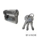 Cilindro Medio, S-900 P5 (30+10mm), Niquelado. Incluye 3 llaves...