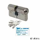 Cilindro Doble, Alta Seguridad P5, S-EuroPro (31+31mm), Niquelado. Incluye 5 llaves y una tarjeta con su código para solicitar duplicados