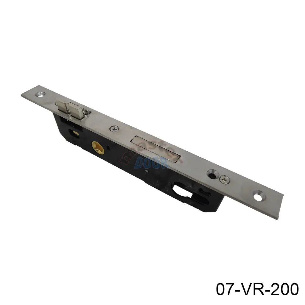 Cerradura de Embutir, entrada 25mm, para caja de 40mm, Pestillo Estandar, Acero Inoxidable