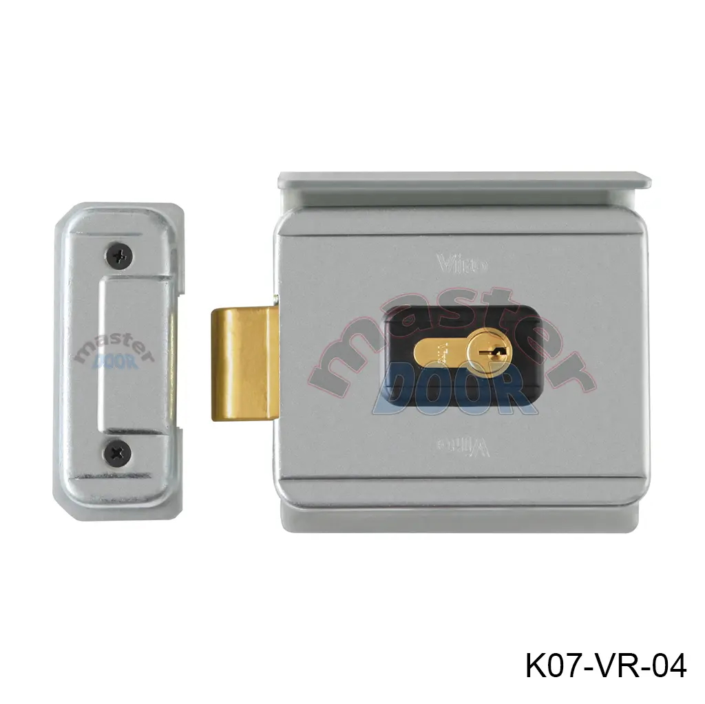 [K07-VR-04] Kit Chapa Electrica Horizontal Viro V90, 12vcd, para Puerta que abate hacia Afuera con cilindro