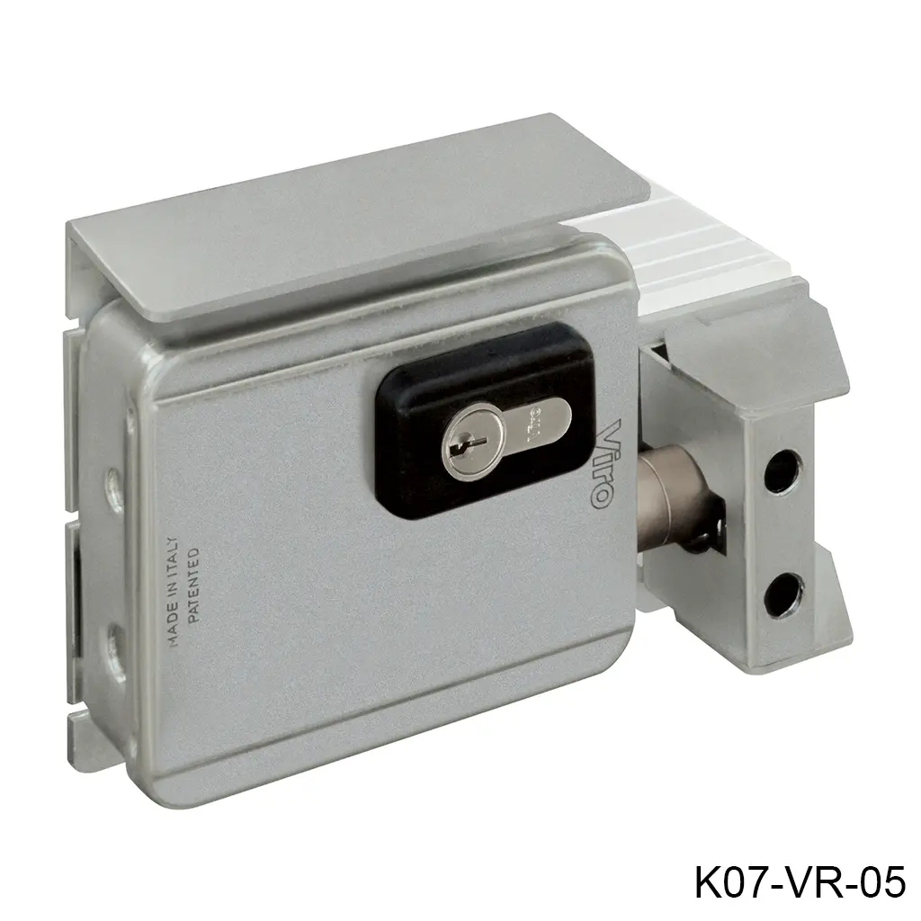 [K07-VR-05] Kit Chapa Electrica Viro V09, 24 vcd, para Puerta Corrediza, con cilindro