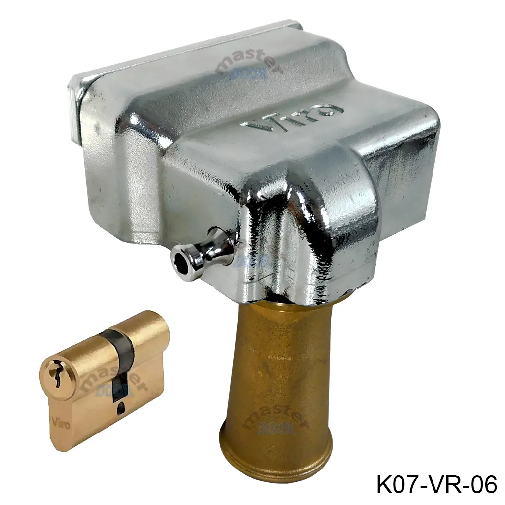 [K07-VR-06] Kit Chapa Candado VIRO, CONDOR para Cortina y Persiana, con cilindro manual.