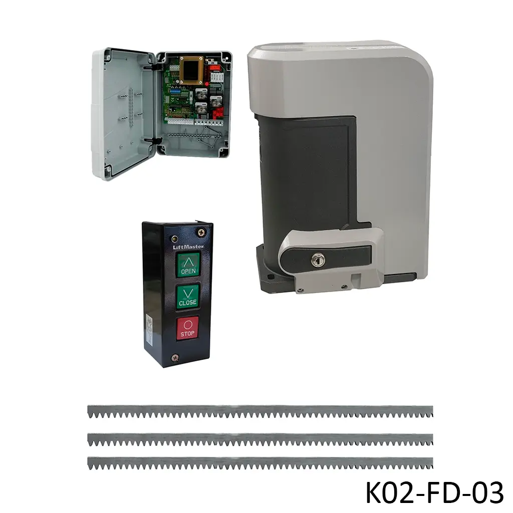 [K02-FD-03] Kit Cremallera NYOTA 115EVO 1.0Hp 220V, 2F. Cap. de Arrastre 1800K. Incluye: 6m de cremallera y Botonera.