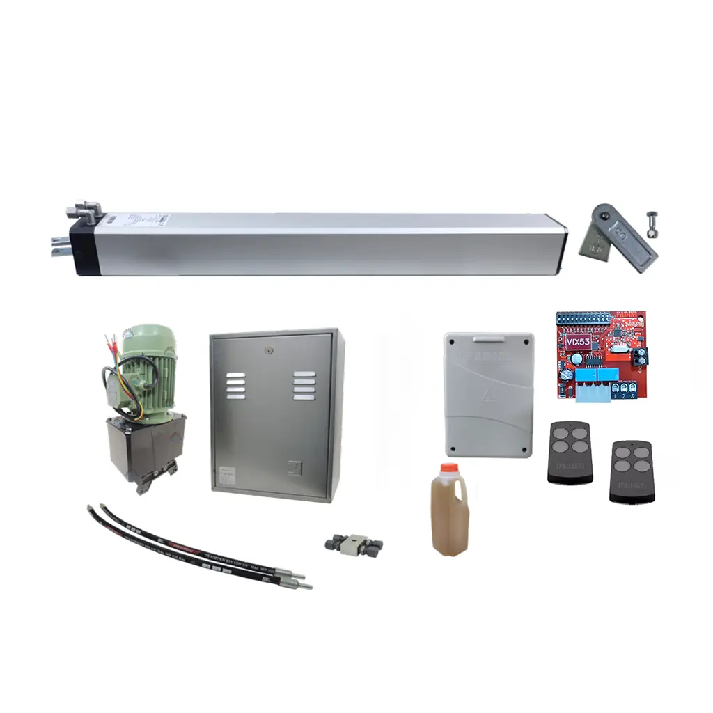 Kit Pistones MEC-800, 280mm, 220V-2F, Peso max. 400K, Ancho max. 3.0m, 1-hoja...Incluye Receptor y 2 Control.
