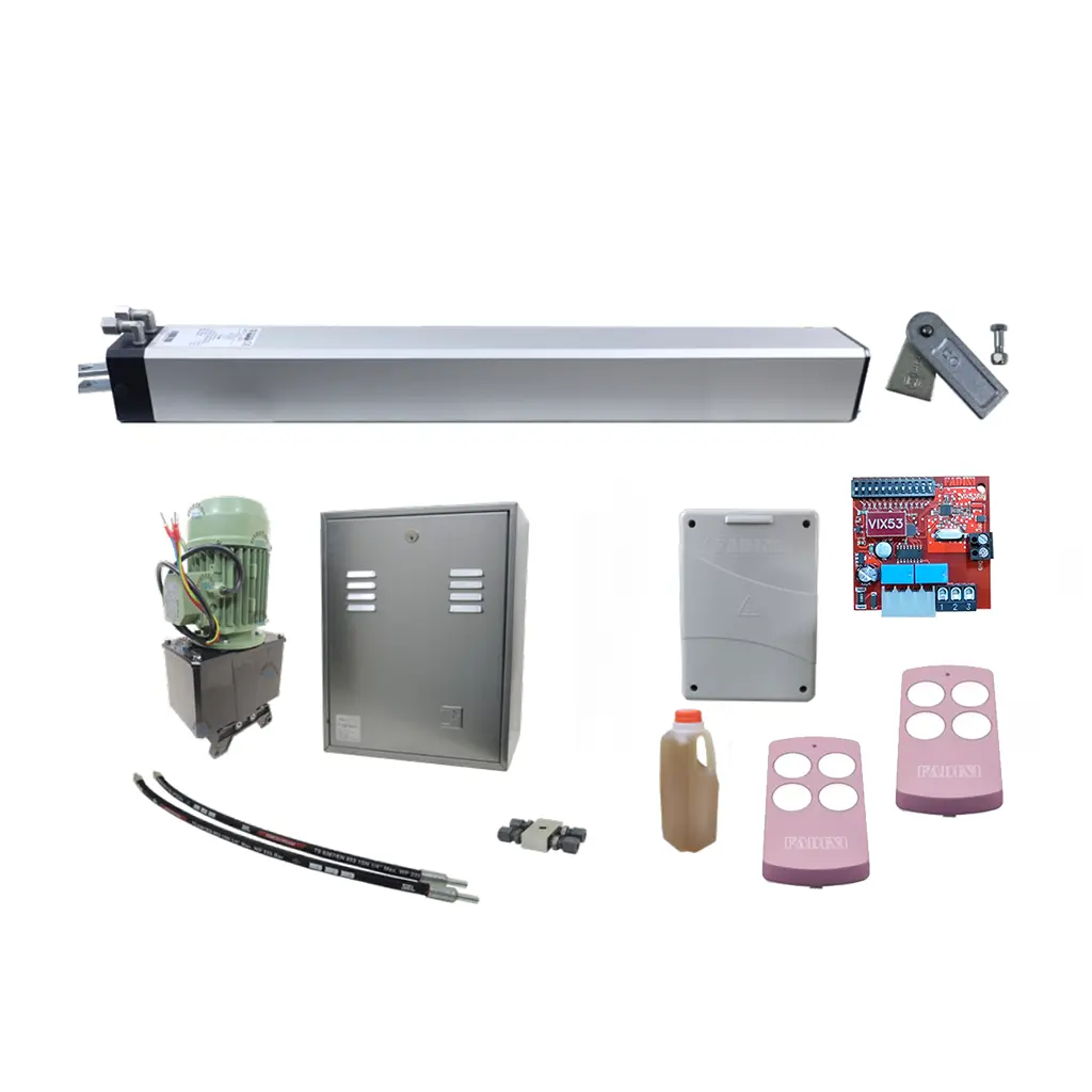 Kit Pistones MEC-800, 400mm, 220V-2F, Peso max. 700K, Ancho max. 4.5m, 1-hoja...Incluye Receptor y 2 Control.