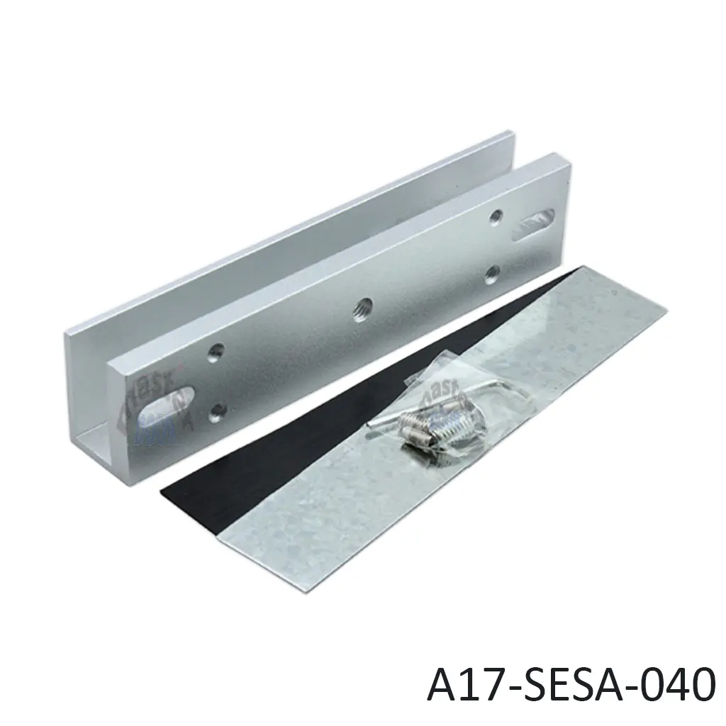 [A17-SESA-040] Base/Soporte U para Electro iman, para puerta de vidrio, de 280kg (616lbs). SGU280