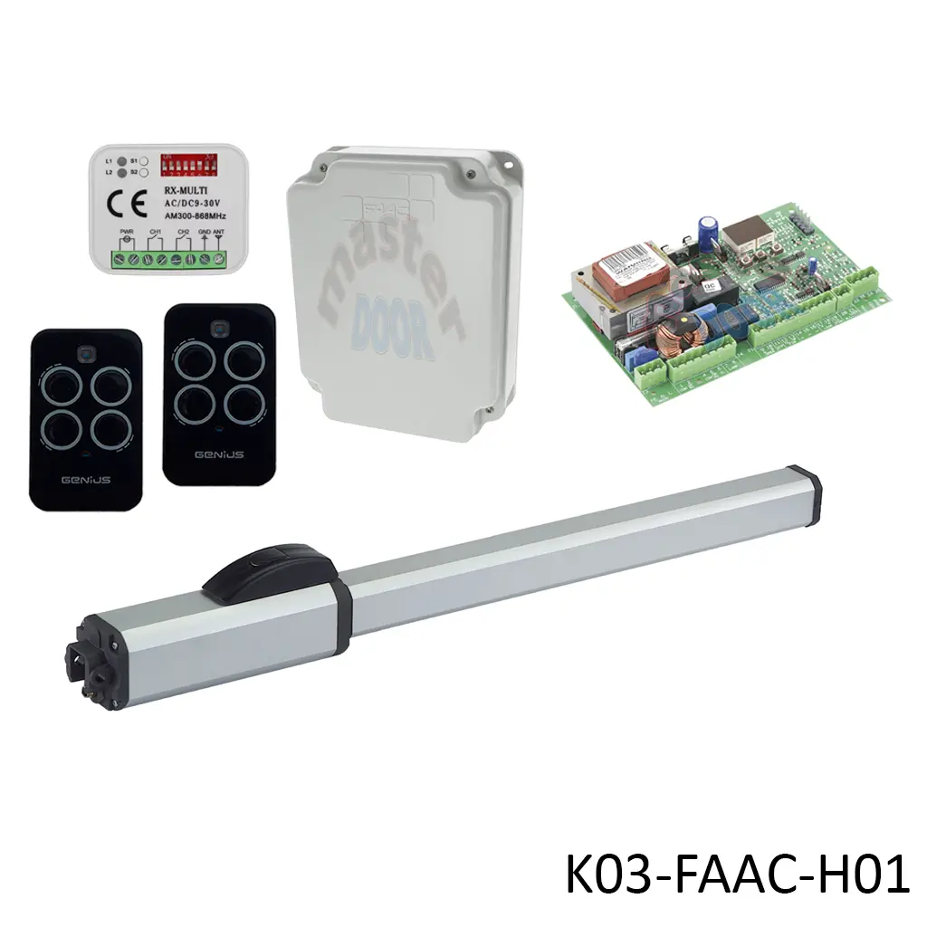[K03-FAAC-H01] Kit Pistones FAAC422-CBAC, Brazo corto, 120V para 1 Hoja