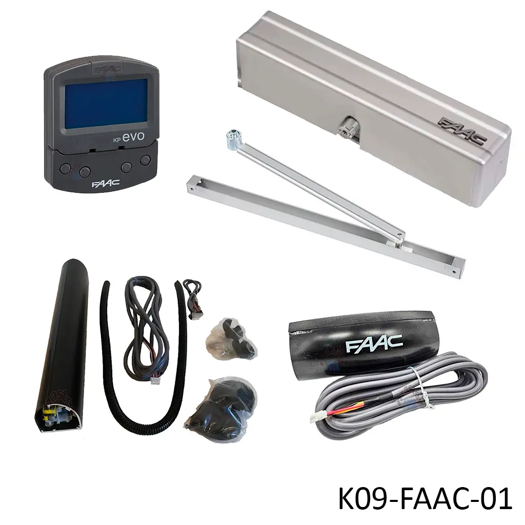 [K09-FAAC-01] Kit Cabezal 950N2 para Puerta Abatible que abate hacia afuera Incluye: Caja del Cabezal, Brazo Empujador