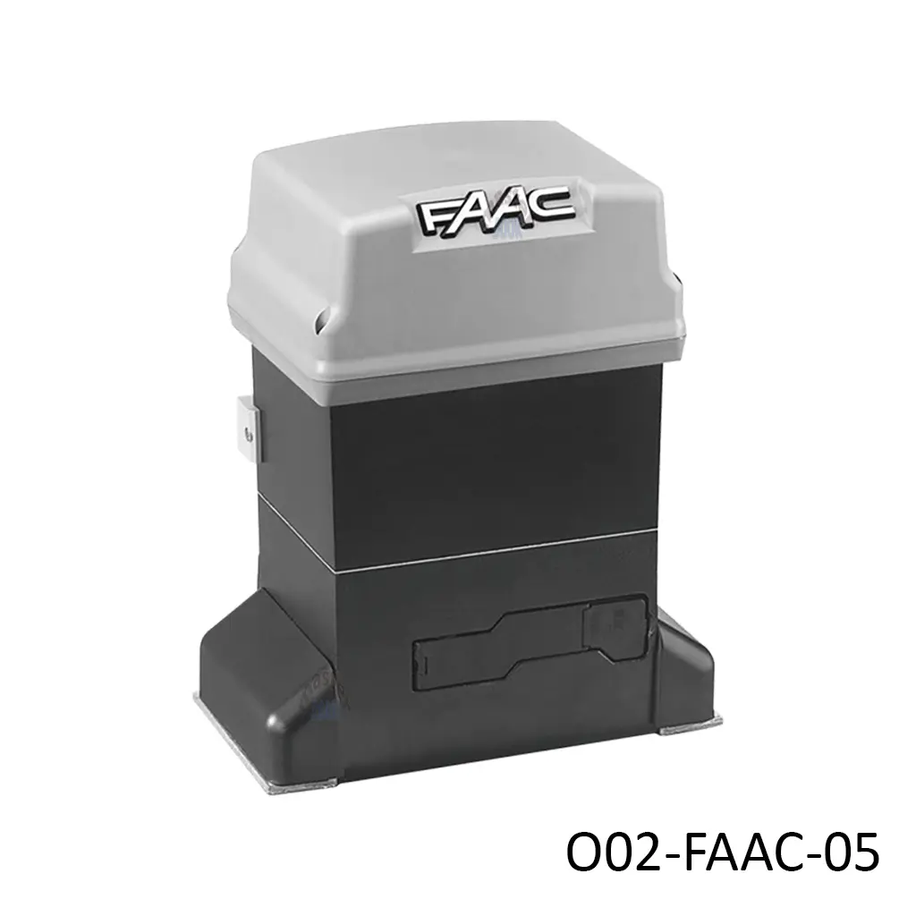 Operador FAAC-746ER, 220V, 2F, capacidad de arrastre 600kg. Incluye Tarjeta integrada, Piñón Z-16.