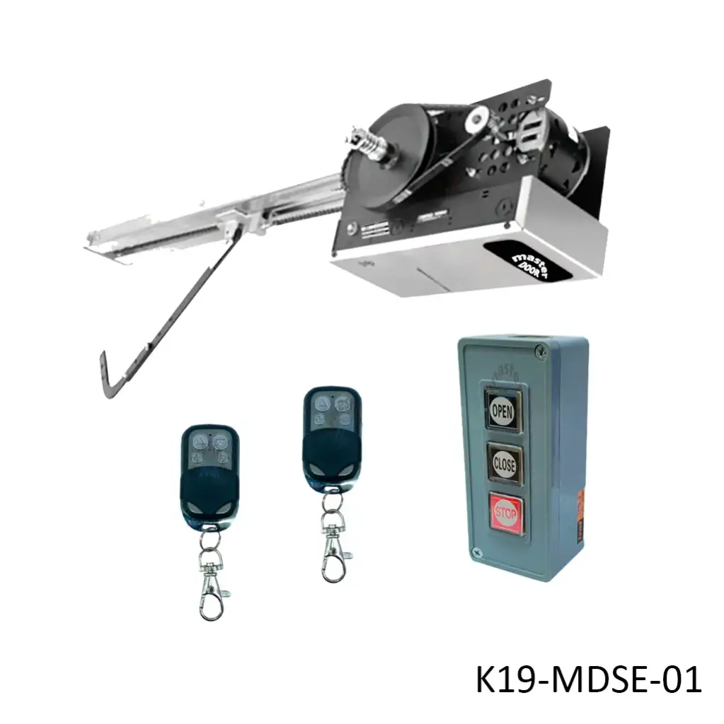 KIt Op. Comercial CT-5011AC , 1/2HP 115V.....kit caja, Incluye 2-Control, 1-Botonera (Open, Close, stop) y 6.0m de Riel L en 4 tramos.
