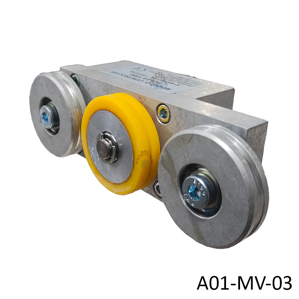 Freno Rotativo regulable, transmision mediante polea de 55mm y Ø-3mm, carga max. 7Nm.