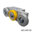 Freno Rotativo regulable, transmision mediante polea de 55mm y Ø-3mm, carga max. 7Nm.