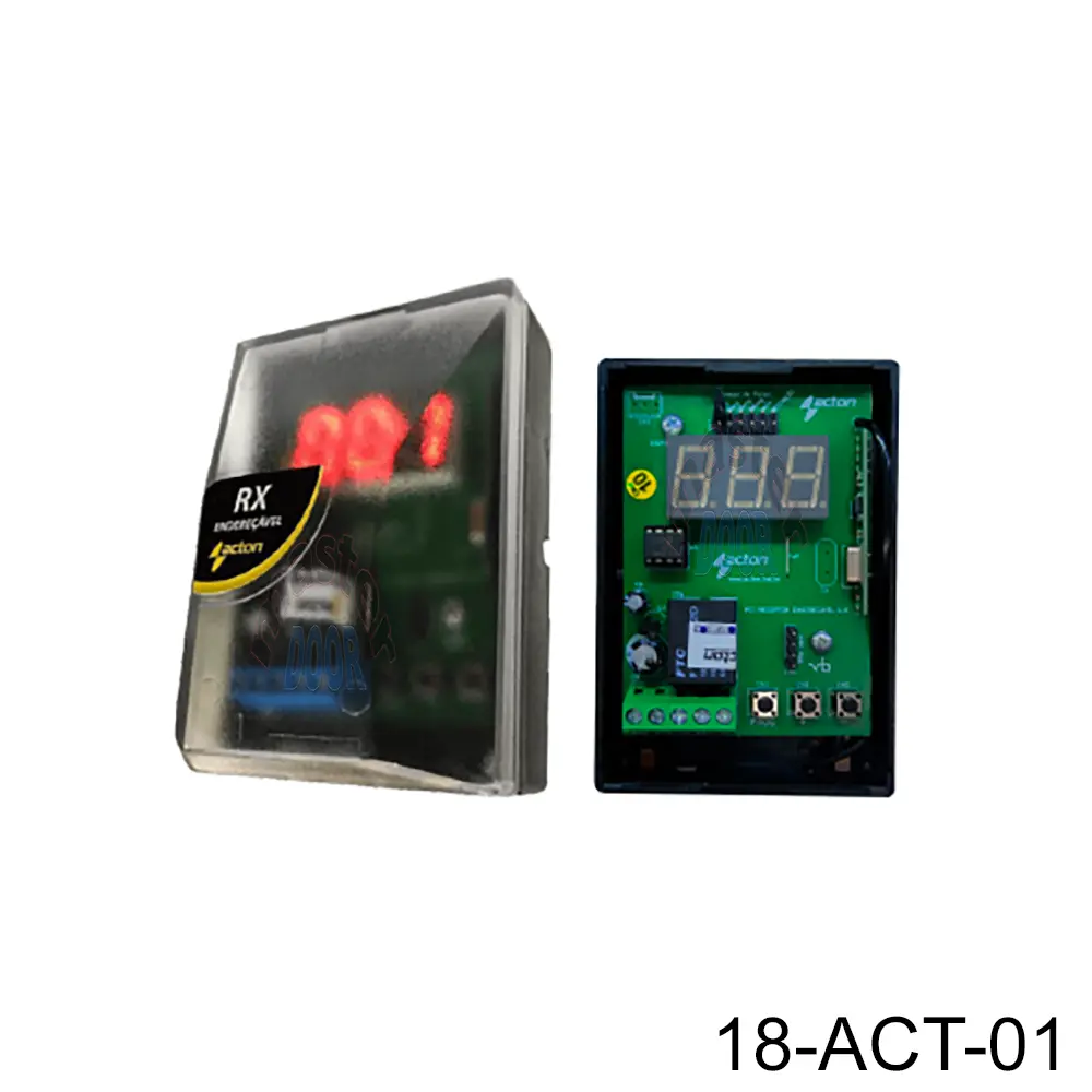 Receptor RX Direccionable Acton, se puede Grabar y Borrar controles Individual, capacidad 1000Ctls, 12Vcd.