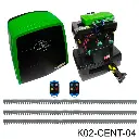 Kit Operador CENTURION D10 Smart, 120V/24V, cap. De arrastre 1000kg, incluye 6.0m Cremallera, Bateria y 2 control.