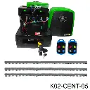 Kit Operador CENTURION D10 Smart TURBO, 120V/24V, cap. De arrastre 500kg, velocidad rápida, incluye 6.0m Cremallera, Bateria y 2 control.