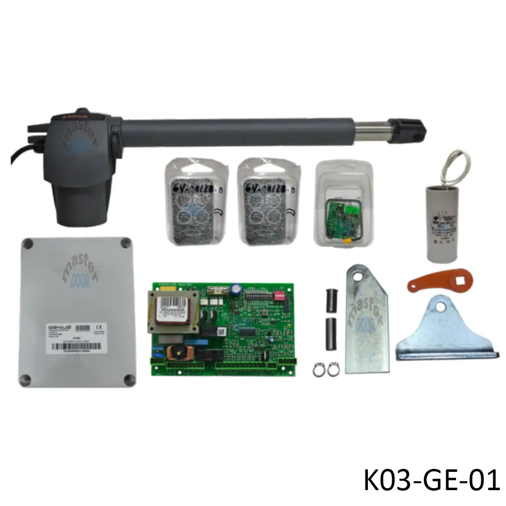 [K03-GE-01-LH] [K03-GE-01] Kit Pistones GBAT-300 Profesional, 120V, para 1-hoja, con receptor RC433 y 2 control Echo (R03-BAT300-20 Piston Izquierdo LH)