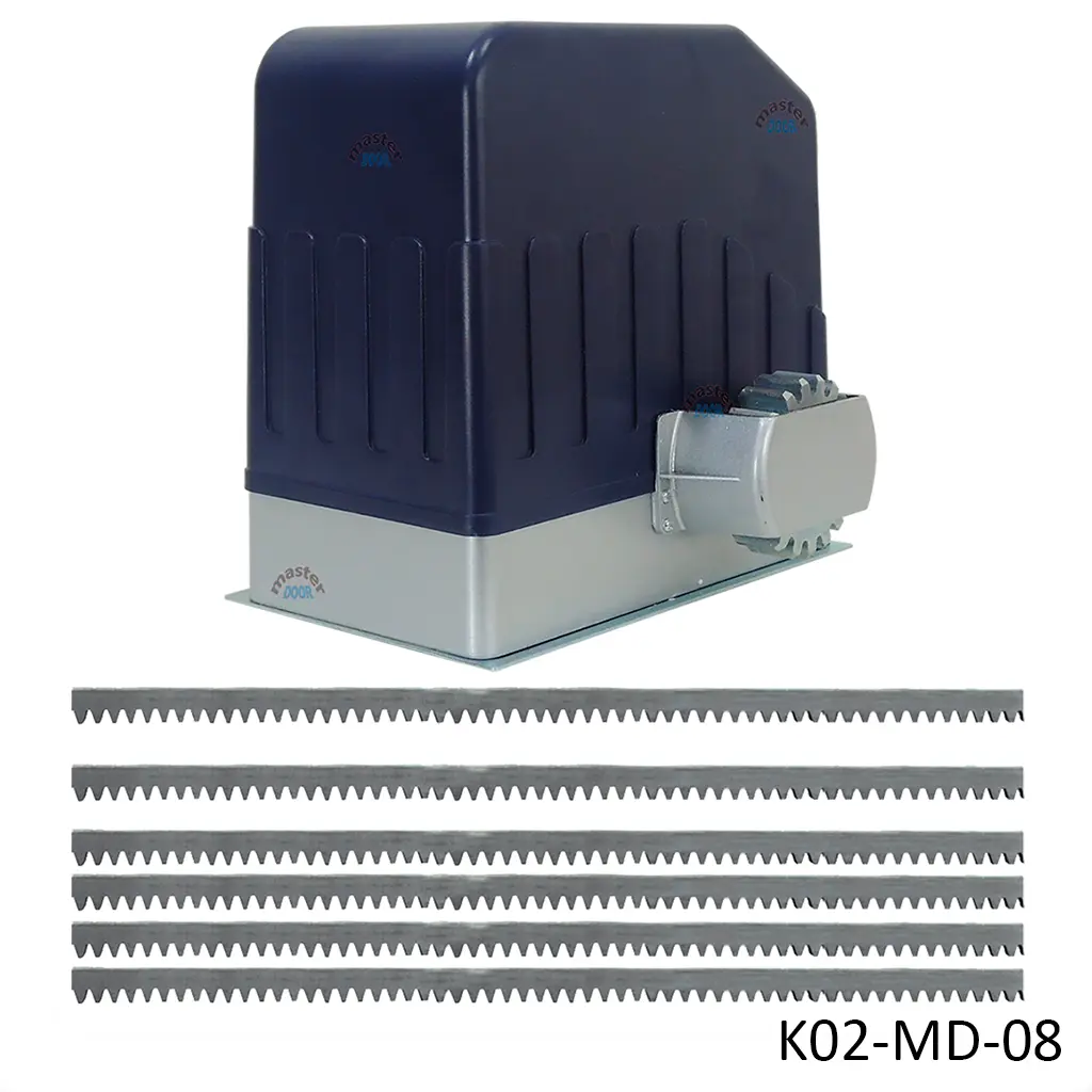 [K02-MD-08-2M] [K02-MD-08]Kit Cremallera Op. DKC400-AC/SG600AC.....con 6m de Cremallera (127V) 600Kg Arrastre ([A02-MD-0009]Cremallera 12x30x2m con Birlos)