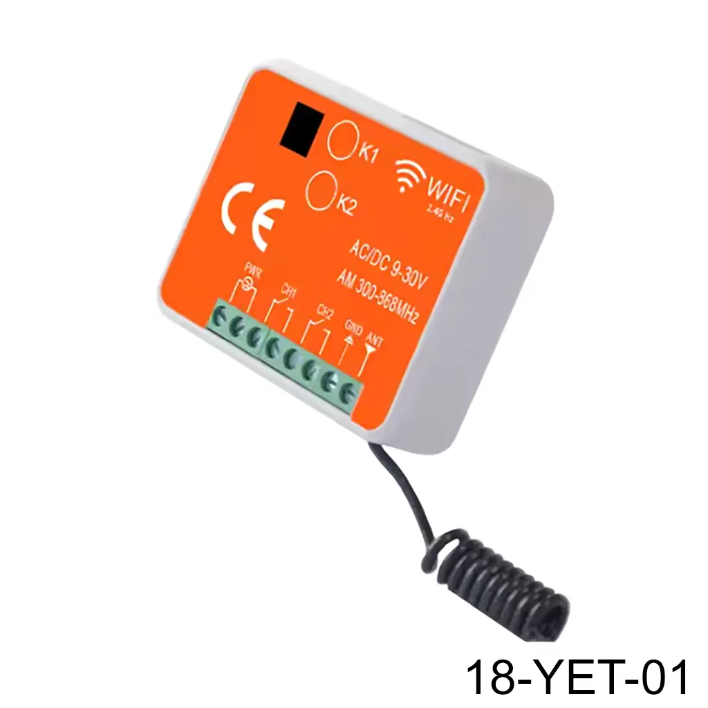 Receptor MD-Universal + Wifi integrado M-402WTR-MF, 2-canales, F-300-868, cap.500 ctls, App Tuya..yet